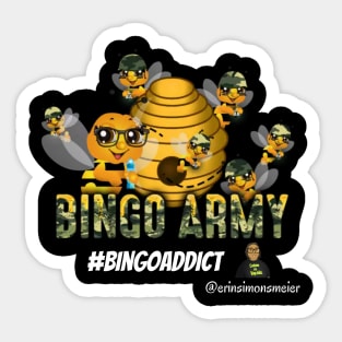 Bingo Bee Army Tee Sticker